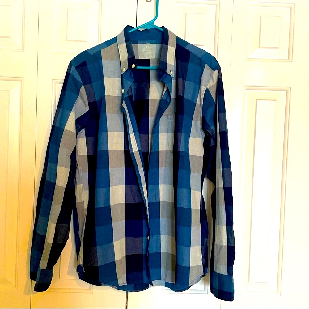 J.Crew Indigo Plaid Shirt
